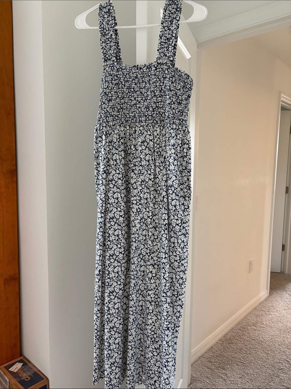 Old Navy Navy and White Floral Maxi Dress